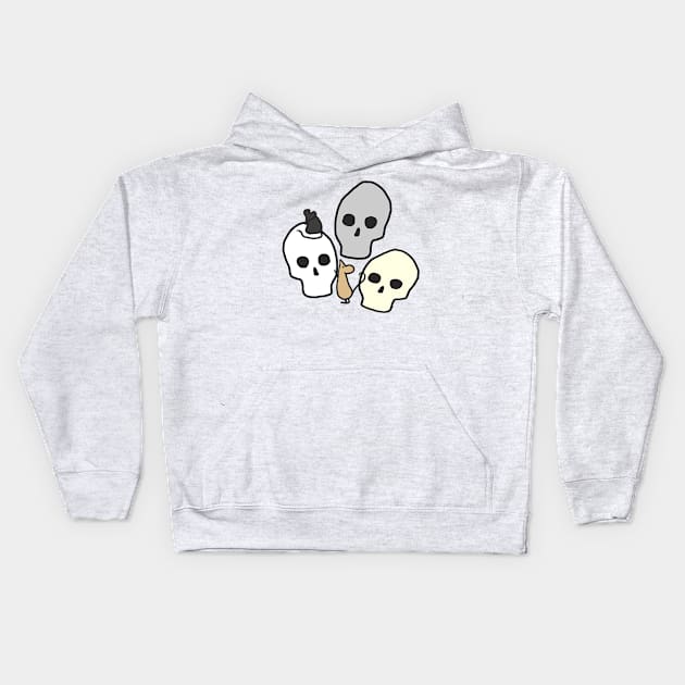 Skulls and Mice Kids Hoodie by thelittleforest